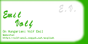 emil volf business card